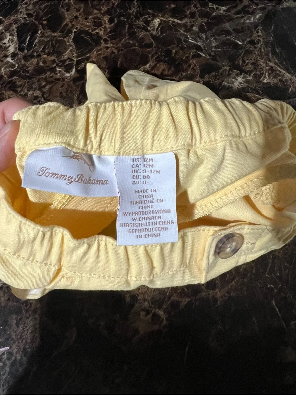 🌼Tommy Bahama Kids Set with Light Blue Striped Button Down Shirt & Yellow Shorts